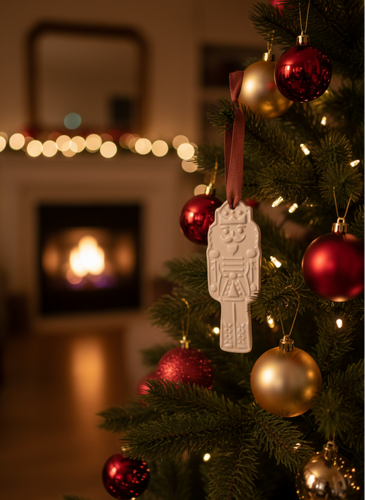 Les Suspensions de Noël en Porcelaine : Casse-Noisette