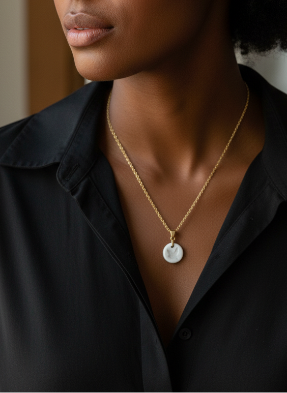 Médaillon Colombe en Porcelaine